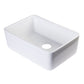 ALFI Brand AB503-W White 23" Smooth Apron Fireclay Single Bowl Farmhouse Kitchen Sink