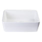 ALFI Brand AB503-W White 23" Smooth Apron Fireclay Single Bowl Farmhouse Kitchen Sink