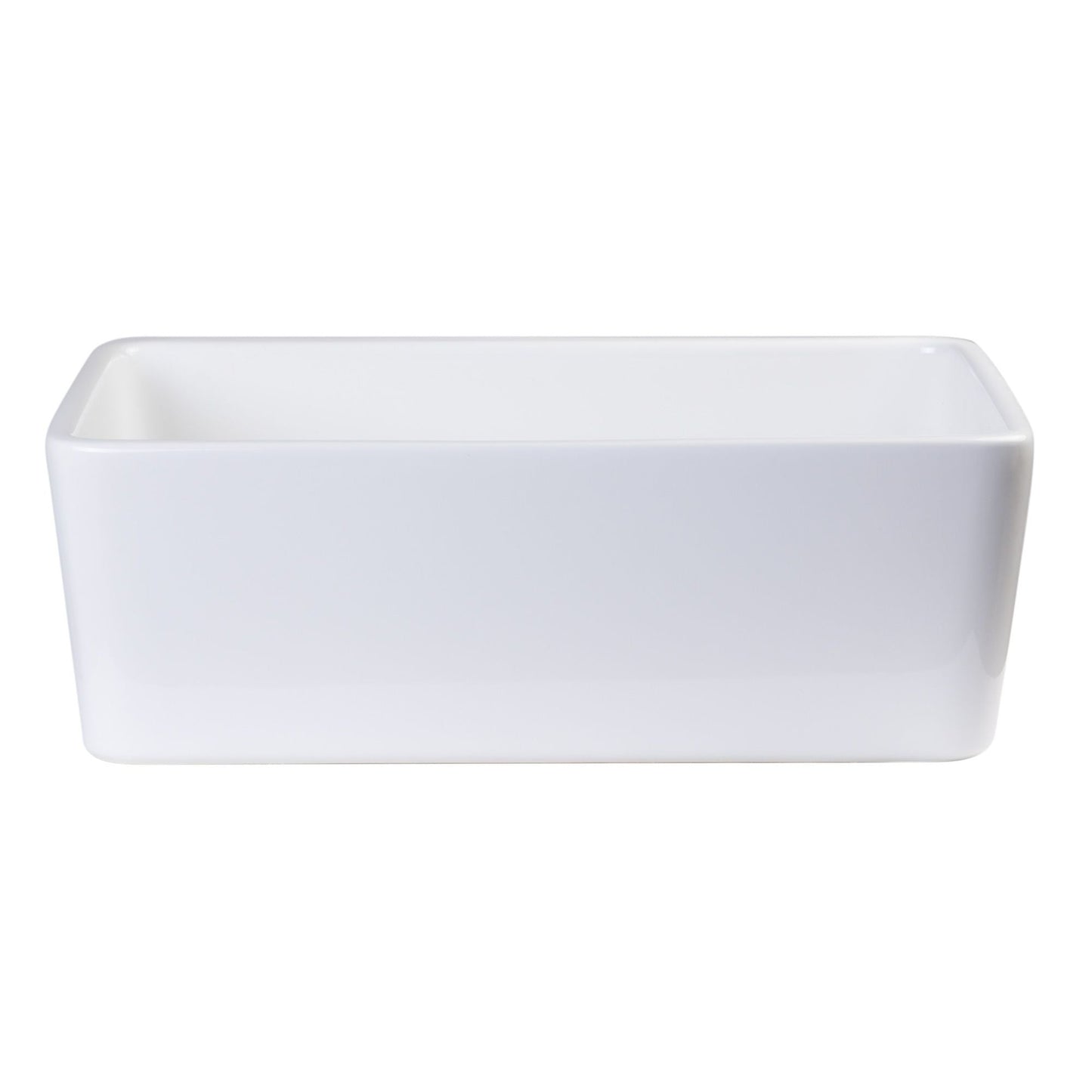 ALFI Brand AB503-W White 23" Smooth Apron Fireclay Single Bowl Farmhouse Kitchen Sink