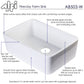 ALFI Brand AB503-W White 23" Smooth Apron Fireclay Single Bowl Farmhouse Kitchen Sink