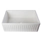 ALFI Brand AB509-W White 30" Fluted Apron Single Bowl Fireclay Farmhouse Kitchen Sink