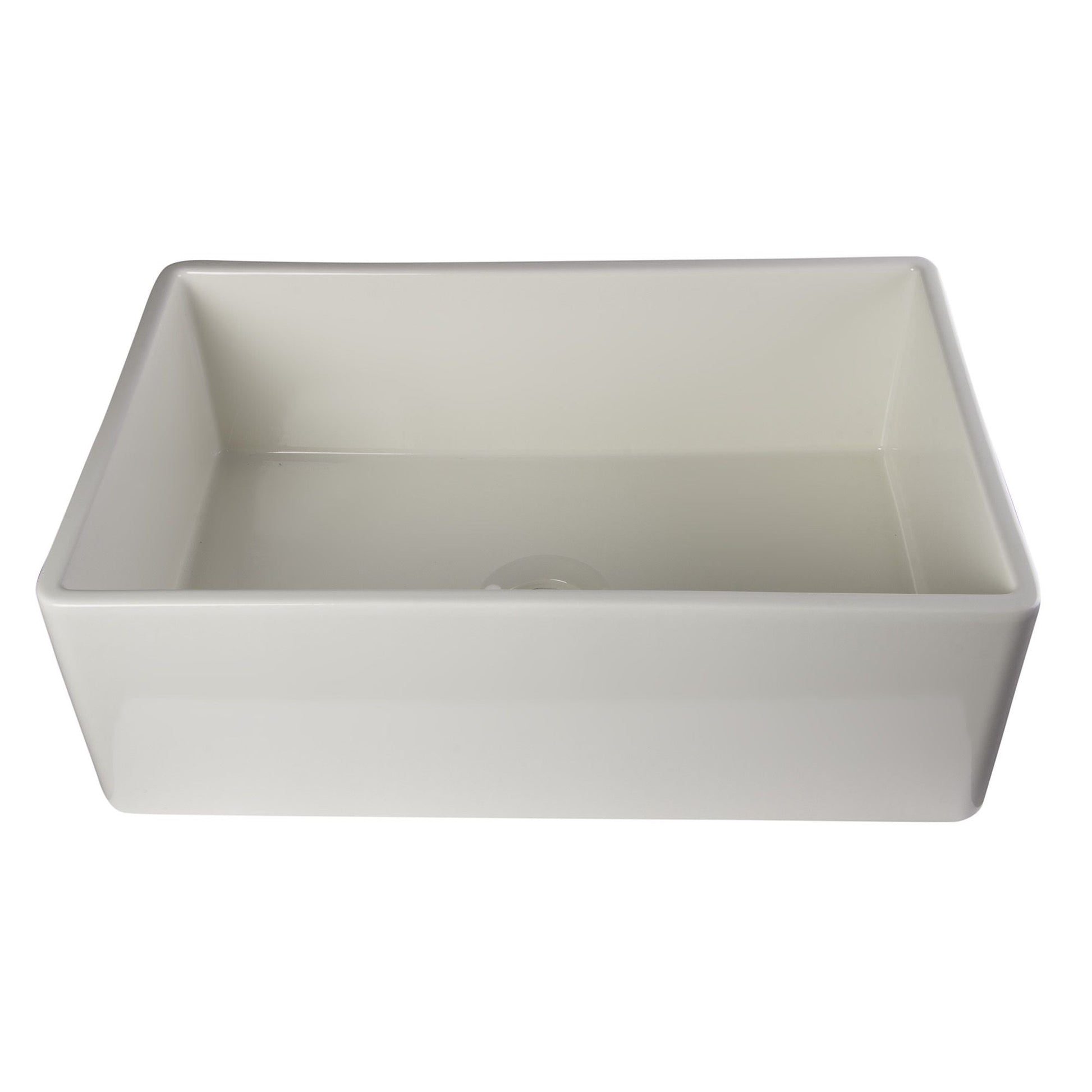 ALFI Brand AB510-B Biscuit 30" Contemporary Smooth Apron Fireclay Farmhouse Kitchen Sink