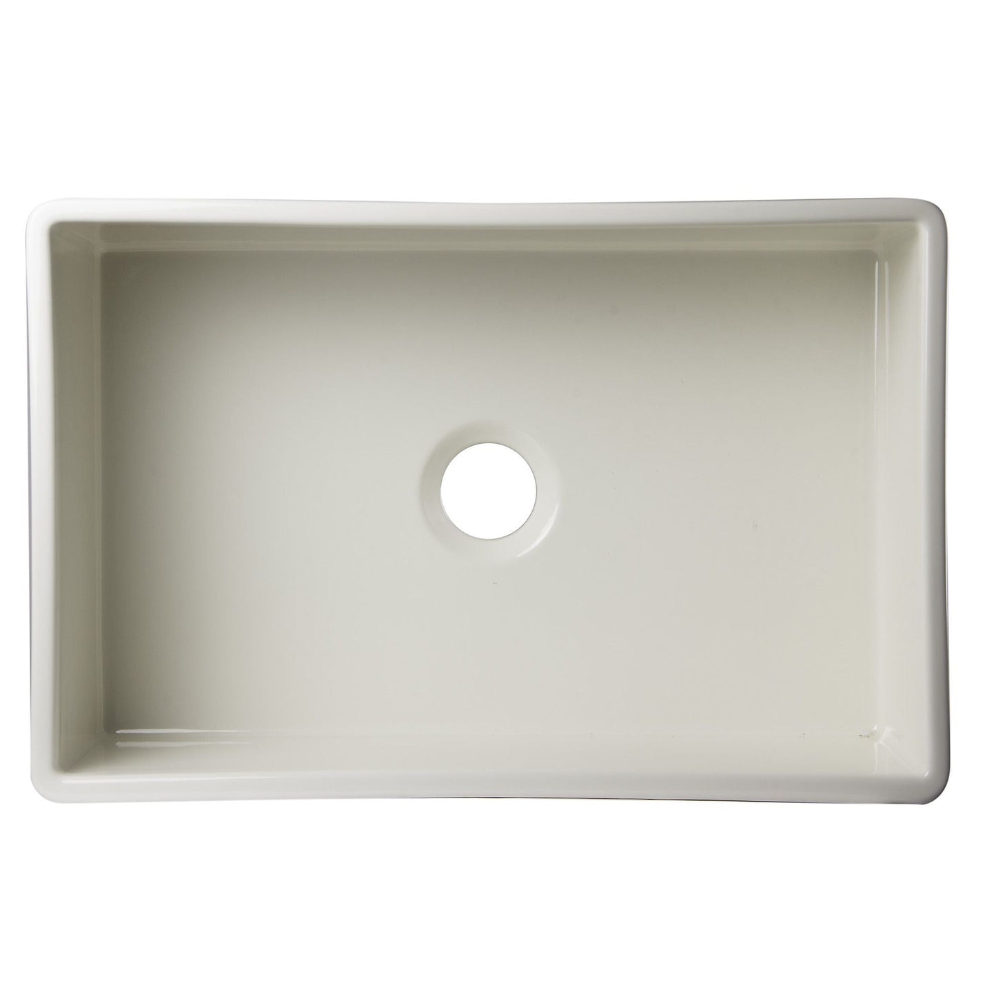 ALFI Brand AB510-B Biscuit 30" Contemporary Smooth Apron Fireclay Farmhouse Kitchen Sink