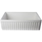 ALFI Brand AB532-B 33" Biscuit Single Bowl Fluted Apron Fireclay Farm Sink