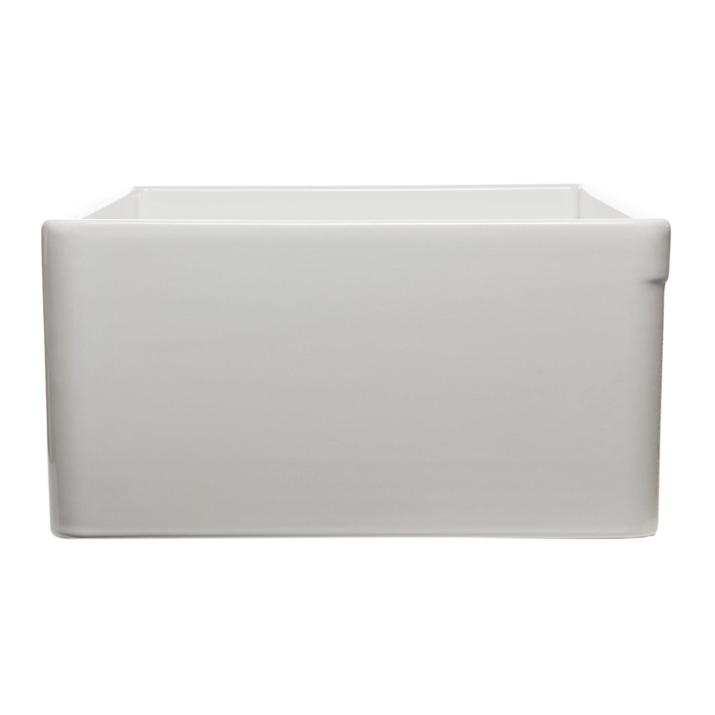 ALFI Brand AB533-W 33" White Smooth Apron Single Bowl Fireclay Farm Sink