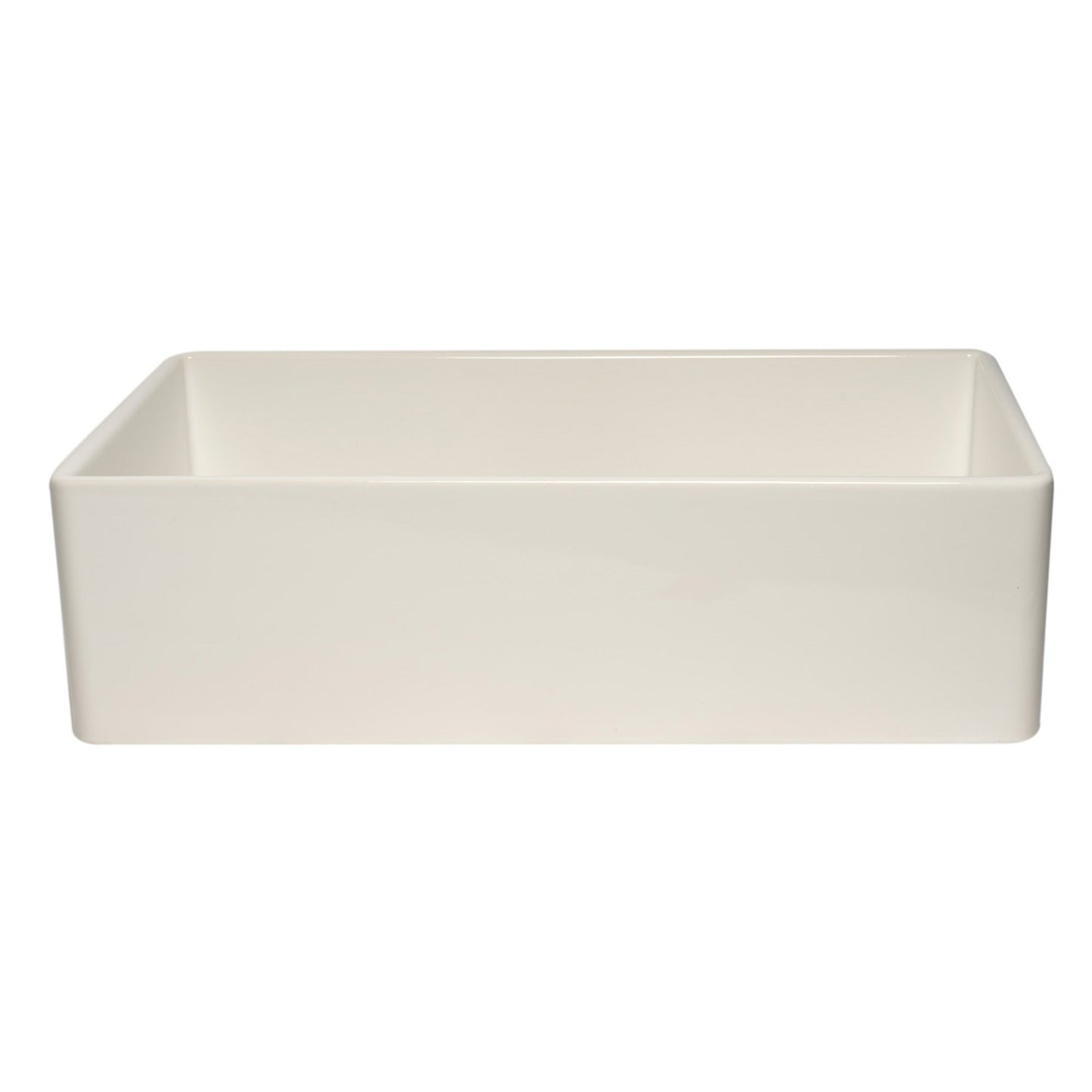 ALFI Brand AB536-W White 36" Smooth Apron Single Bowl Fireclay Farm Sink