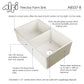 ALFI Brand AB537-B Biscuit 32" Fluted Apron Double Bowl Fireclay Farmhouse Kitchen Sink