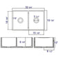 ALFI Brand AB539-B Biscuit 32" Decorative Lip Apron Double Bowl Fireclay Farmhouse Kitchen Sink