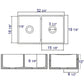 ALFI Brand AB539-W White 32" Decorative Lip Apron Double Bowl Fireclay Farmhouse Kitchen Sink