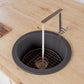 ALFI Brand ABF1818R-BM Black Matte Round 18" x 18" Undermount / Drop In Fireclay Prep Sink