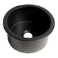 ALFI Brand ABF1818R-BM Black Matte Round 18" x 18" Undermount / Drop In Fireclay Prep Sink