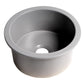 ALFI Brand ABF1818R-GM Gray Matte Round 18" x 18" Undermount / Drop In Fireclay Prep Sink