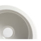 ALFI Brand ABF1818R-W White Round 18" x 18" Undermount / Drop In Fireclay Prep Sink