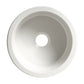 ALFI Brand ABF1818R-W White Round 18" x 18" Undermount / Drop In Fireclay Prep Sink