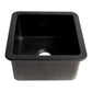 ALFI Brand ABF1818S-BM Black Matte Square 18" x 18" Undermount / Drop In Fireclay Prep Sink