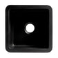 ALFI Brand ABF1818S-BM Black Matte Square 18" x 18" Undermount / Drop In Fireclay Prep Sink