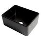 ALFI Brand ABF2418-BM Black Matte Smooth Apron 24" x 18" Single Bowl Fireclay Farm Sink