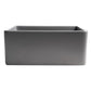 ALFI Brand ABF2418-GM Black Matte Smooth Apron 24" x 18" Single Bowl Fireclay Farm Sink