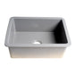 ALFI Brand ABF2718UD-GM Gray Matte 27" x 18" Fireclay Undermount / Drop In Firelcay Kitchen Sink