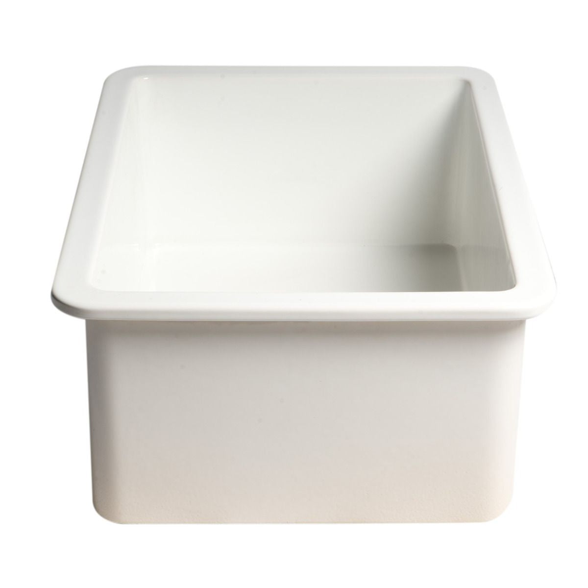 ALFI Brand ABF2718UD-W White 27" x 18" Fireclay Undermount / Drop In Firelcay Kitchen Sink