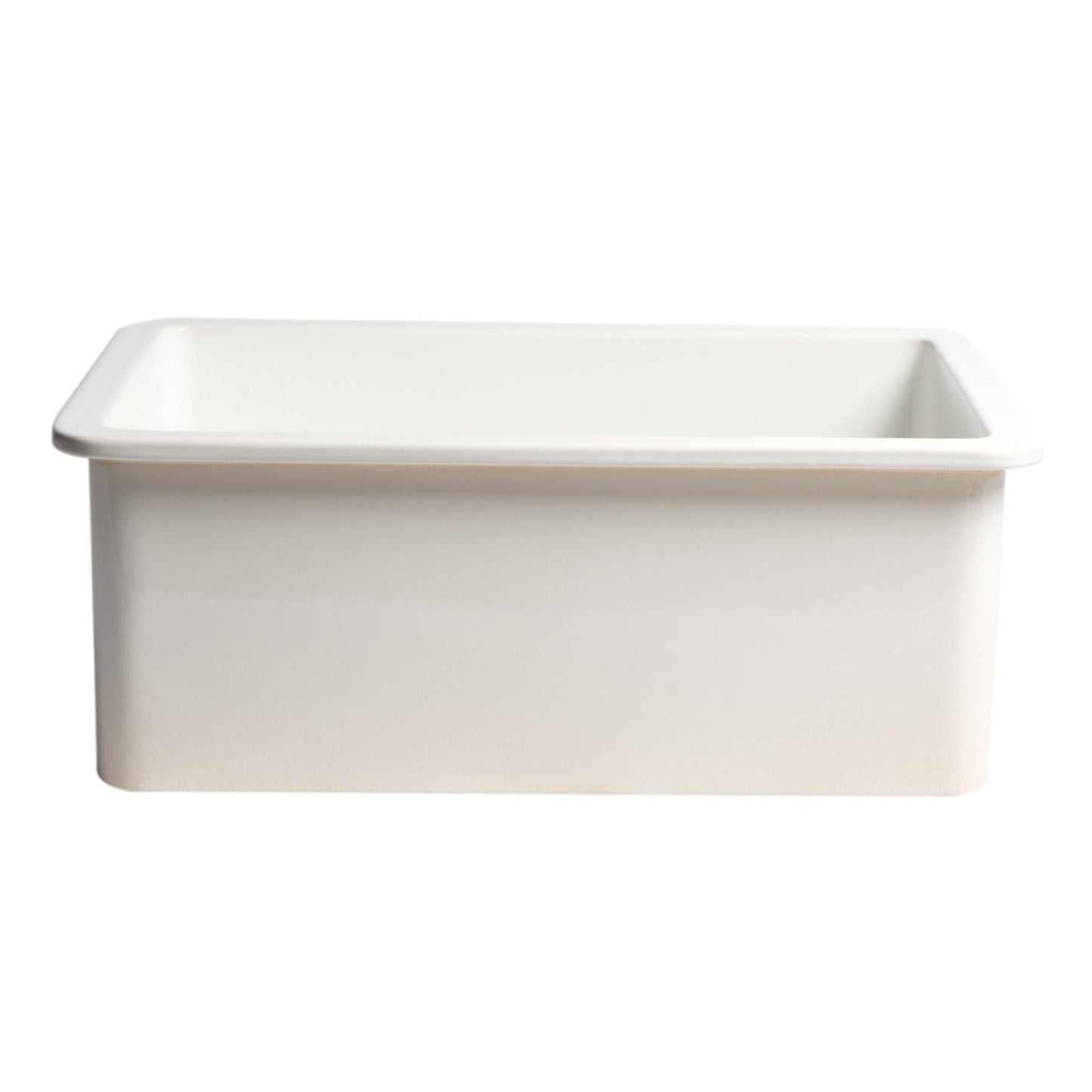 ALFI Brand ABF2718UD-W White 27" x 18" Fireclay Undermount / Drop In Firelcay Kitchen Sink