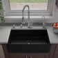 ALFI Brand ABF3318S-BM Black Matte Smooth Apron 33" x 18" Single Bowl Fireclay Farm Sink