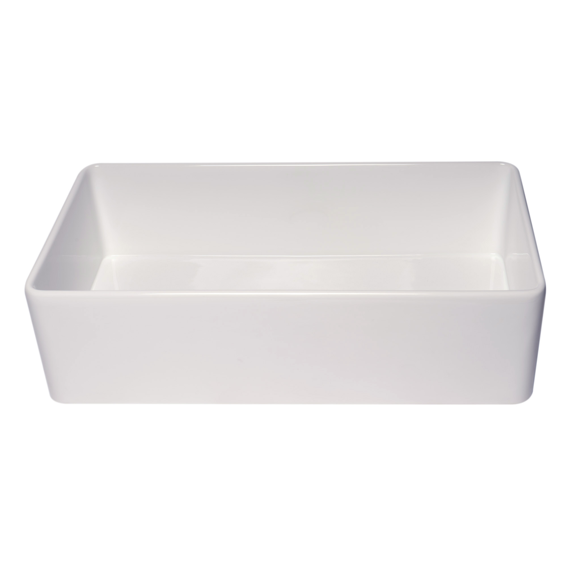 ALFI Brand ABF3618 36" White Thin Wall Single Bowl Smooth Apron Fireclay Kitchen Farm Sink