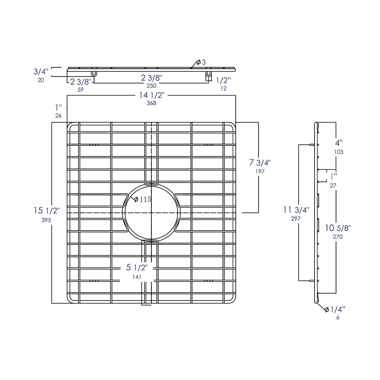 ALFI Brand ABGR33D Pair of Stainless Steel Grids for ABF3318D