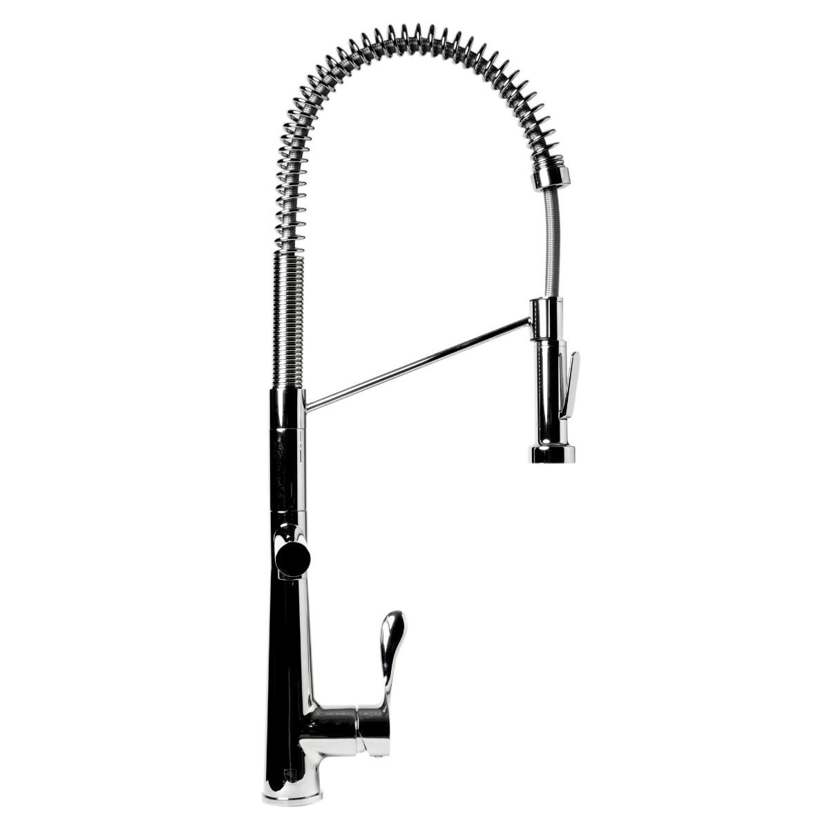 ALFI Brand ABKF3787-PC Polished Chrome Double Spout Commercial Spring Kitchen Faucet