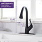 ANZZI Accent Series Single Hole Matte Black Kitchen Faucet With Euro-Grip Pull Down Sprayer and 360-Degree Turning Spout