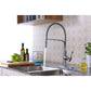 ANZZI Accent Series Single Hole Polished Chrome Kitchen Faucet With Euro-Grip Pull Down Sprayer