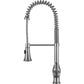 ANZZI Bastion Series Single Hole Brushed Nickel Kitchen Faucet With Euro-Grip Pull Down Sprayer