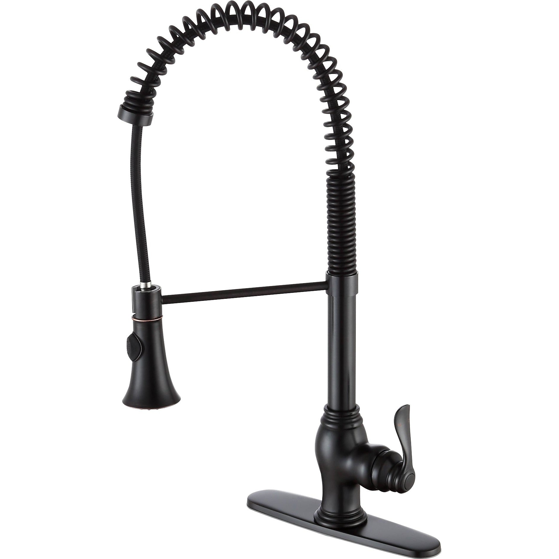 ANZZI Bastion Series Single Hole Oil Rubbed Bronze Kitchen Faucet With Euro-Grip Pull Down Sprayer