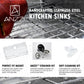ANZZI Elysian Series 36" Single Basin Stainless Steel Farmhouse Kitchen Sink With Strainer and Polished Chrome Accent Pull Down Kitchen Faucet