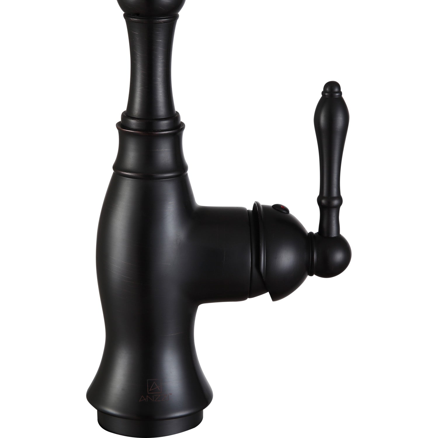 ANZZI Highland Series Single Hole Oil Rubbed Bronze Kitchen Faucet With Euro-Grip Pull Out Sprayer