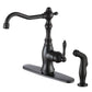 ANZZI Highland Series Single Hole Oil Rubbed Bronze Kitchen Faucet With Euro-Grip Pull Out Sprayer