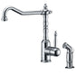 ANZZI Locke Series Single Hole Polished Chrome Kitchen Faucet With Euro-Grip Pull Out Sprayer