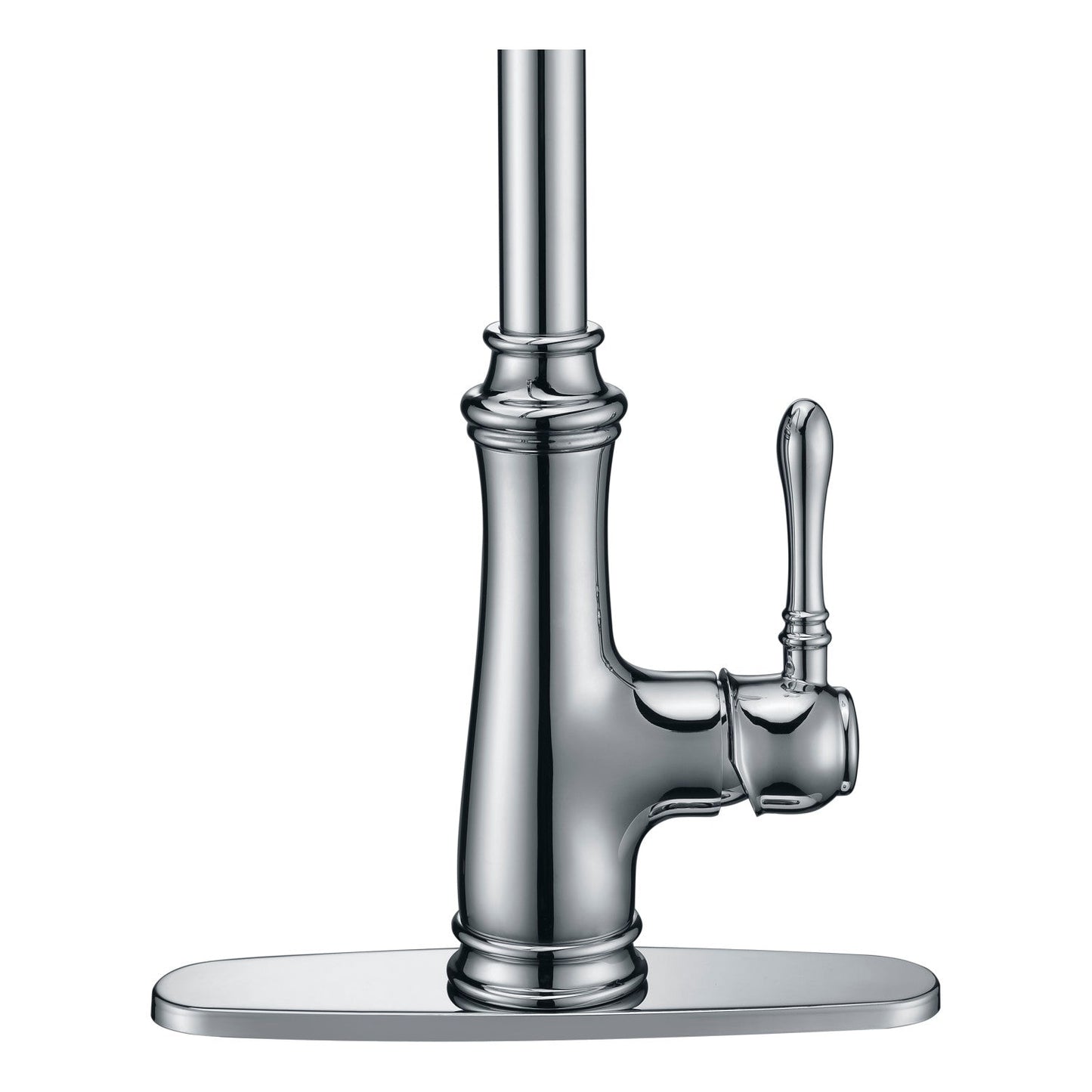 ANZZI Luna Series Single Hole Polished Chrome Kitchen Faucet With Euro-Grip Pull Down Sprayer