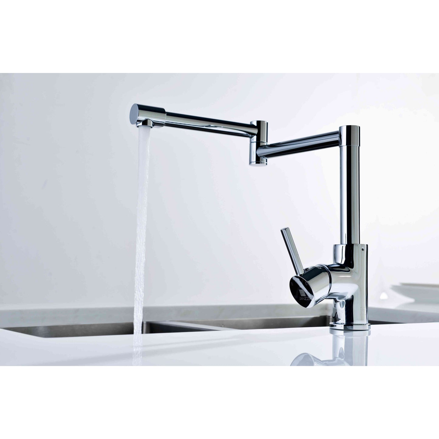 ANZZI Manis Series Single Hole Polished Chrome Articulating Pot Filler