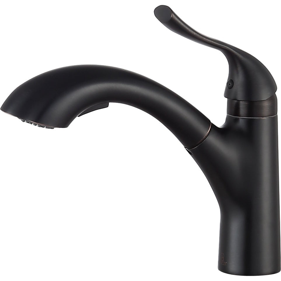 ANZZI Navona Series Single Hole Oil Rubbed Bronze Kitchen Faucet With Euro-Grip Pull Down Sprayer