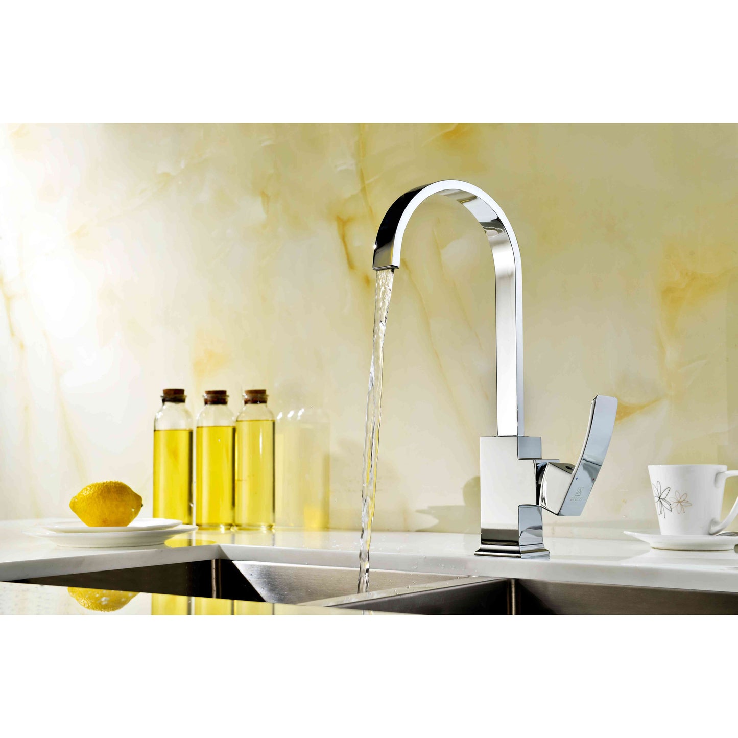 ANZZI Opus Series Single Hole Polished Chrome Kitchen Faucet