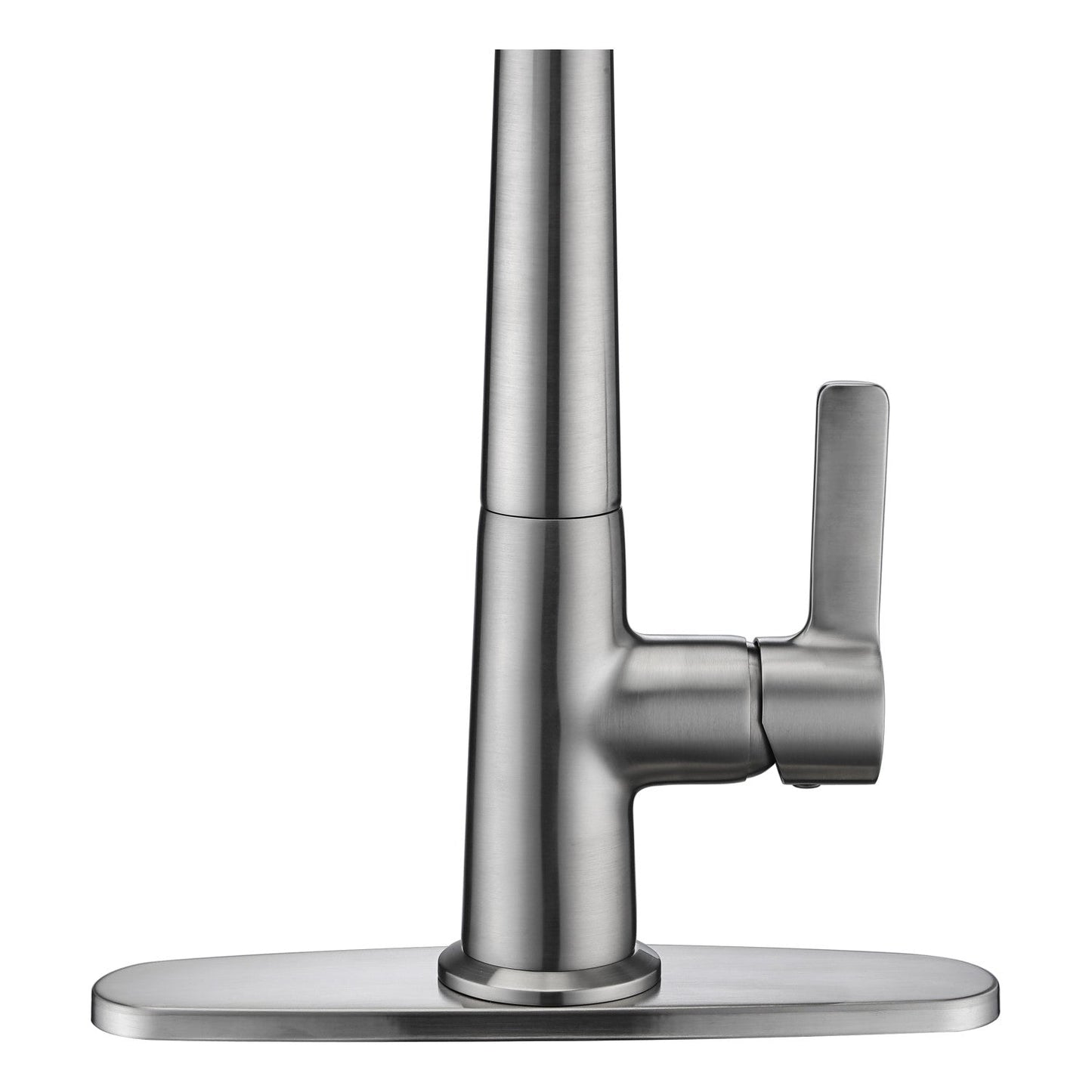 ANZZI Orbital Series Single Hole Brushed Nickel Kitchen Faucet With Euro-Grip Pull Down Sprayer