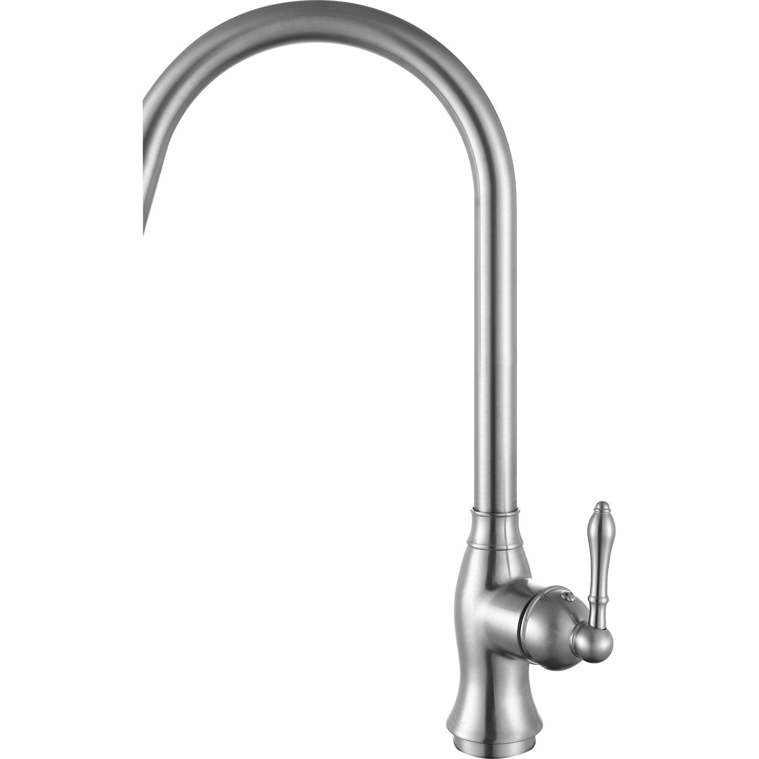 ANZZI Rodeo Series Single Hole Brushed Nickel Kitchen Faucet With Euro-Grip Pull Down Sprayer