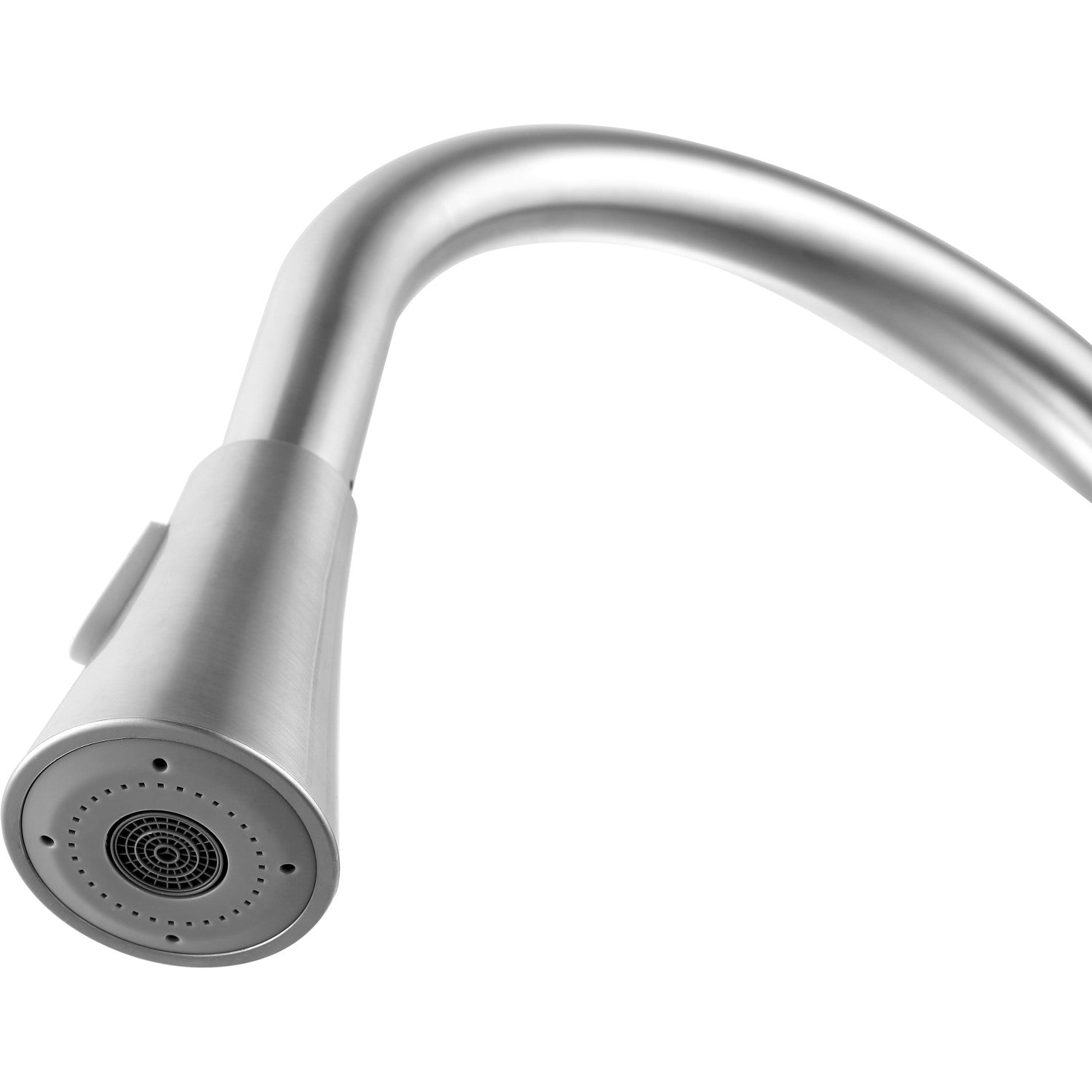 ANZZI Rodeo Series Single Hole Brushed Nickel Kitchen Faucet With Euro-Grip Pull Down Sprayer