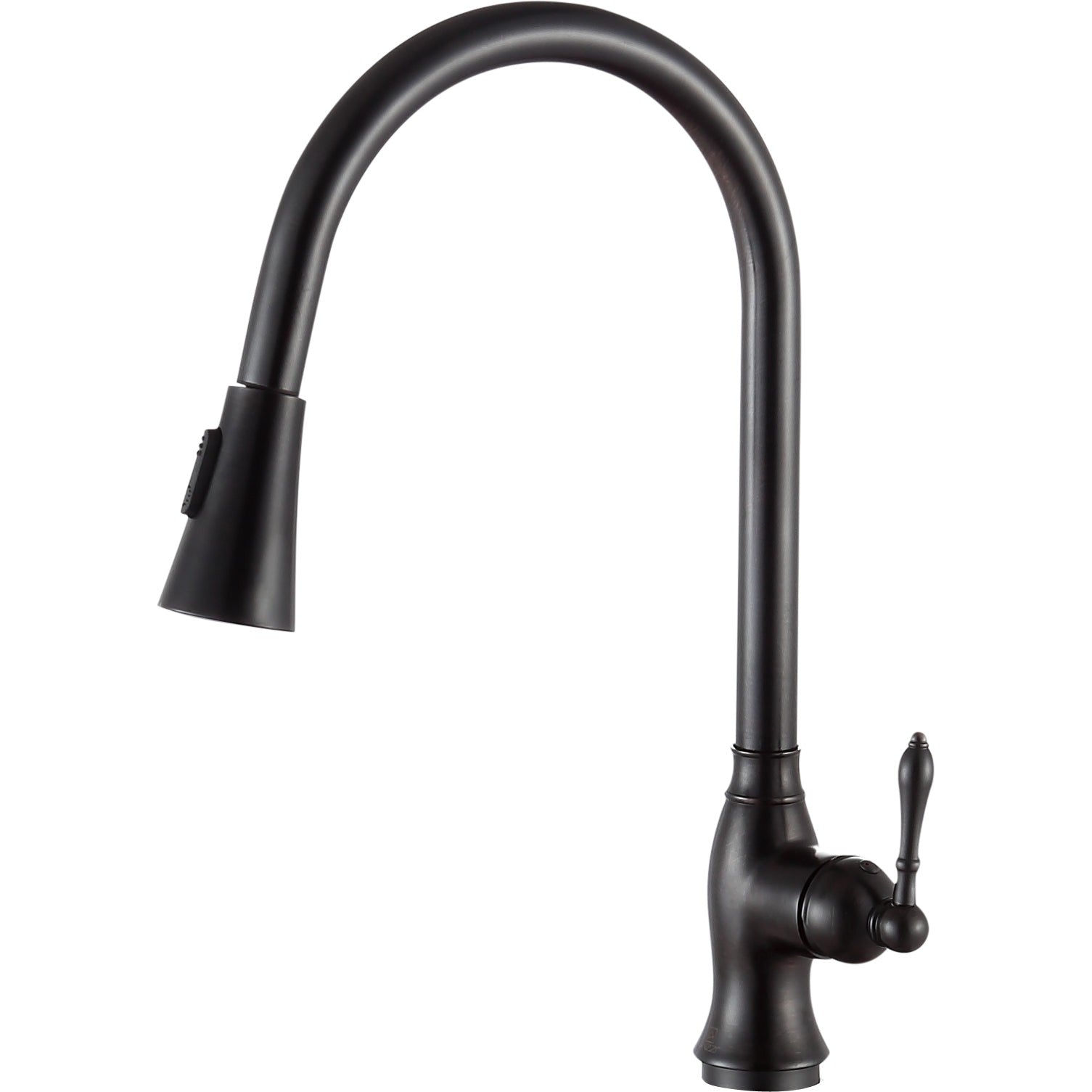 ANZZI Rodeo Series Single Hole Oil Rubbed Bronze Kitchen Faucet With Euro-Grip Pull Down Sprayer