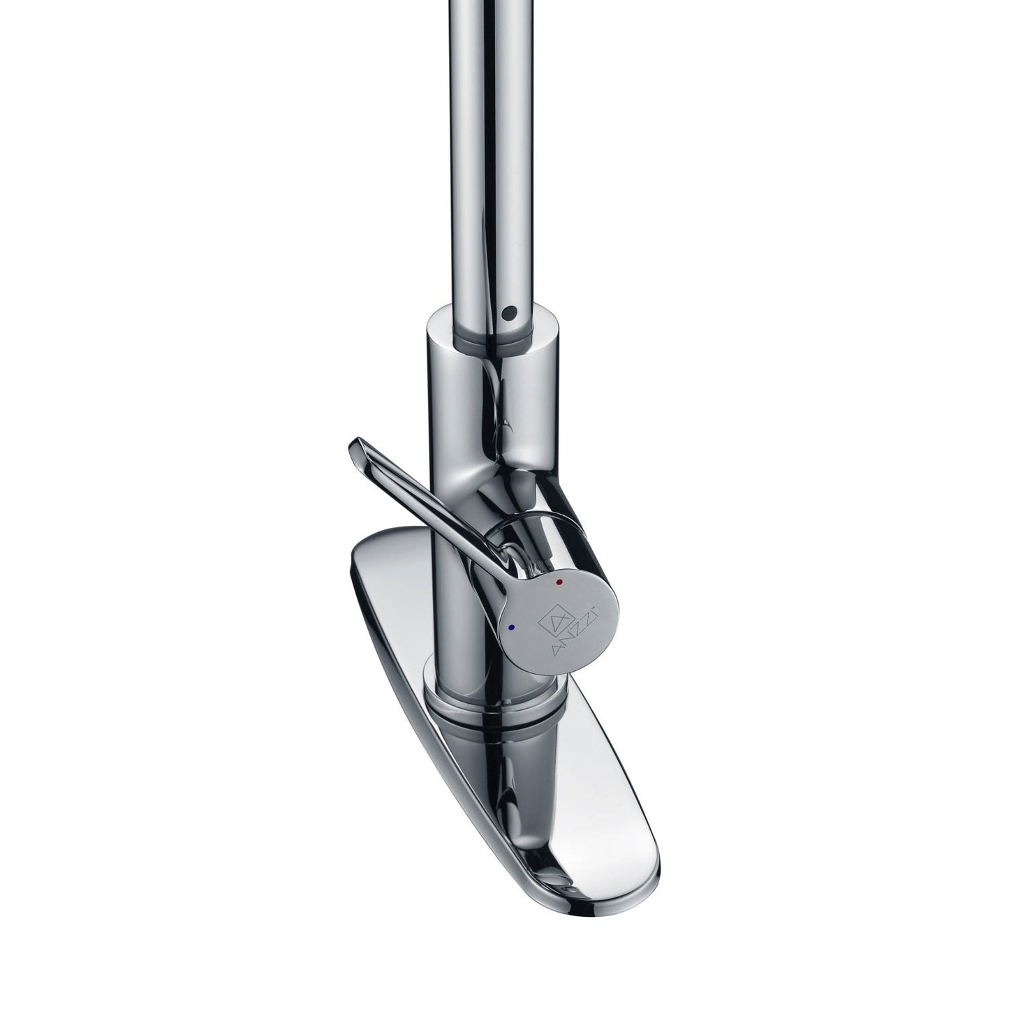ANZZI Serena Series Single Hole Polished Chrome Kitchen Faucet With Euro-Grip Pull Down Sprayer