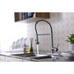 ANZZI Step Series Single Hole Polished Chrome Kitchen Faucet With Euro-Grip Pull Down Sprayer