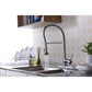 ANZZI Step Series Single Hole Polished Chrome Kitchen Faucet With Euro-Grip Pull Down Sprayer