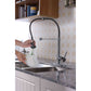 ANZZI Step Series Single Hole Polished Chrome Kitchen Faucet With Euro-Grip Pull Down Sprayer