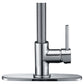 ANZZI Step Series Single Hole Polished Chrome Kitchen Faucet With Euro-Grip Pull Down Sprayer